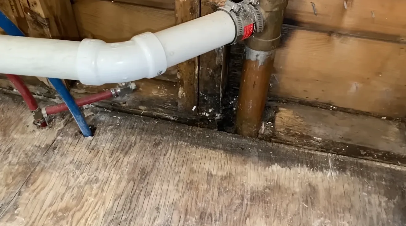 Burst Pipe Repair in Lincoln, NE Burst pipe repair in Lincoln, NE showing damaged plumbing line