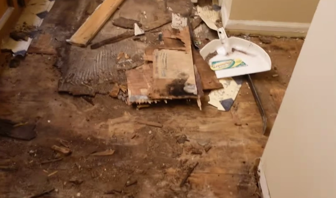 Wet basement subfloor after sump pump failure in Lincoln, NE
